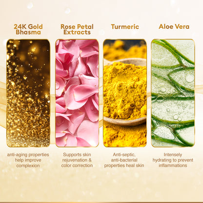 Gold Facial Kit For Luminous & Radiant Complexion - 60 g