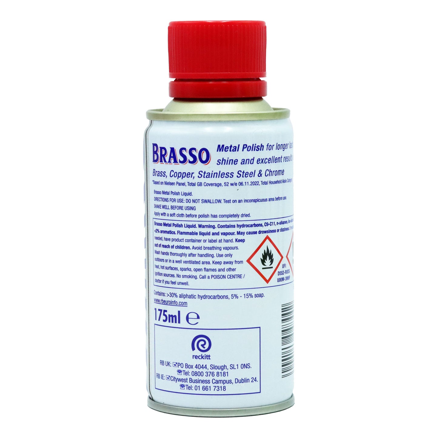 Brasso Metal Polish for Brass Copper Stainless Steel & Chrome 175ml