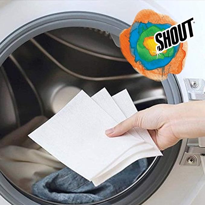 Shout Color Catchers for Laundry, Allow Mixed Washes, Prevents Color Runs and Maintains Original Clothing, 24 Count
