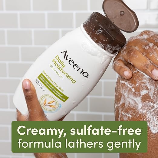 Aveeno Daily Moisturizing Body Wash for Dry, Sensitive Skin, 12 fl. oz
