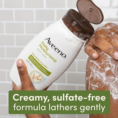 Aveeno Daily Moisturizing Body Wash for Dry, Sensitive Skin, 12 fl. oz