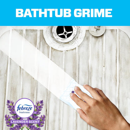 Mr Clean Magic Eraser Bath with Febreze Lavender Scent, Cleaning Pads with Durafoam, 2 Count