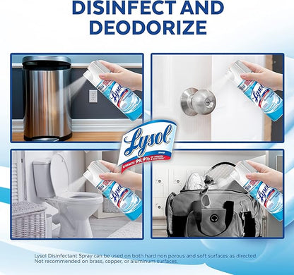 Lysol Disinfectant Spray for Sanitizing Antibacterial Disinfecting, Crisp Linen, 12.5 fl oz