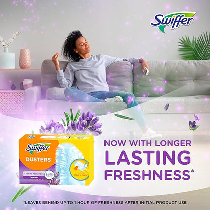 Swiffer Refill Dusters, DustLock Fiber, Light Blue, Lavender Vanilla Scent,10/Box