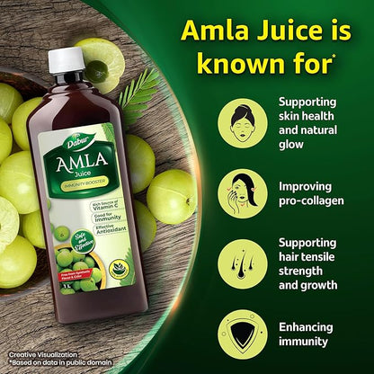 Dabur Amla Juice Pure, Natural and 100% Ayurvedic - 1 Litre