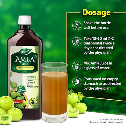 Dabur Amla Juice Pure, Natural and 100% Ayurvedic - 1 Litre