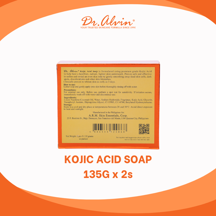 Dr Alvin Kojic Acid Soap 135g × 2Pcs (Value Pack)