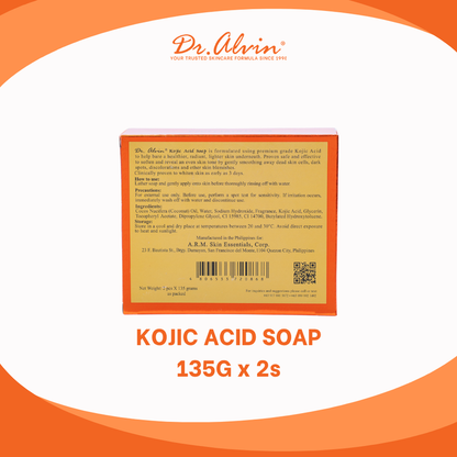 Dr Alvin Kojic Acid Soap 135g × 2Pcs (Value Pack)