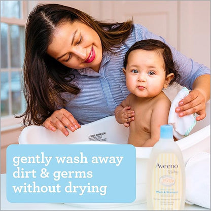 Aveeno Baby Daily Moisture Body Wash & Shampoo, Oat Extract, 8 fl. oz