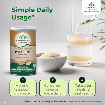 Organic India Psyllium Whole Husk Isabgol 100g