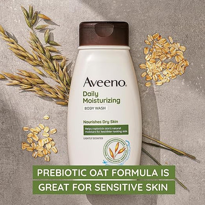 Aveeno Daily Moisturizing Body Wash for Dry, Sensitive Skin, 12 fl. oz