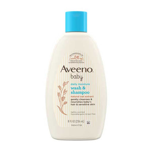 Aveeno Baby Daily Moisture Body Wash & Shampoo, Oat Extract, 8 fl. oz