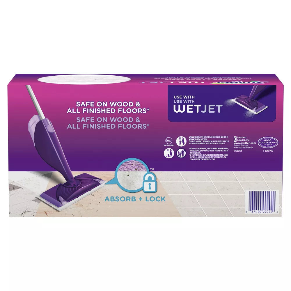 Swiffer WetJet System Refill Cloths, 11.3" x 5.4", White, 15/Box