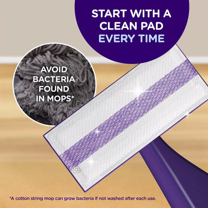 Swiffer WetJet System Refill Cloths, 11.3" x 5.4", White, 15/Box
