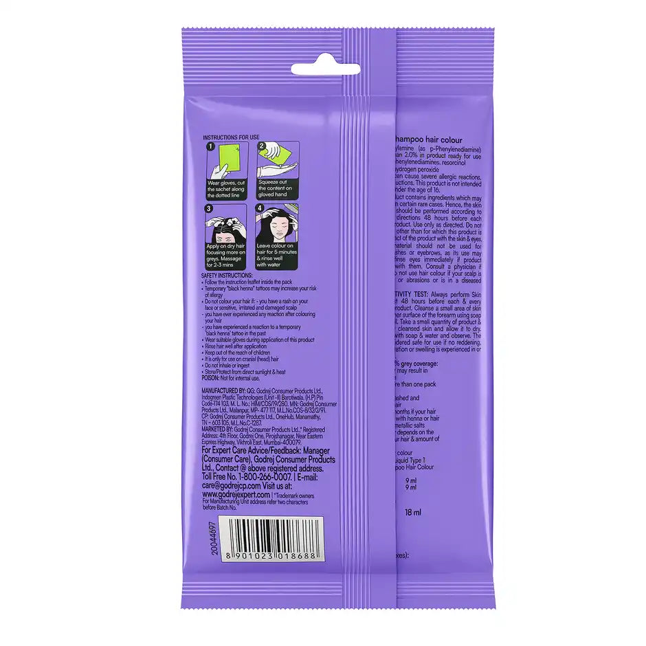 Godrej Selfie 5 Minute Shampoo Hair Colour Natural Black 10 ml