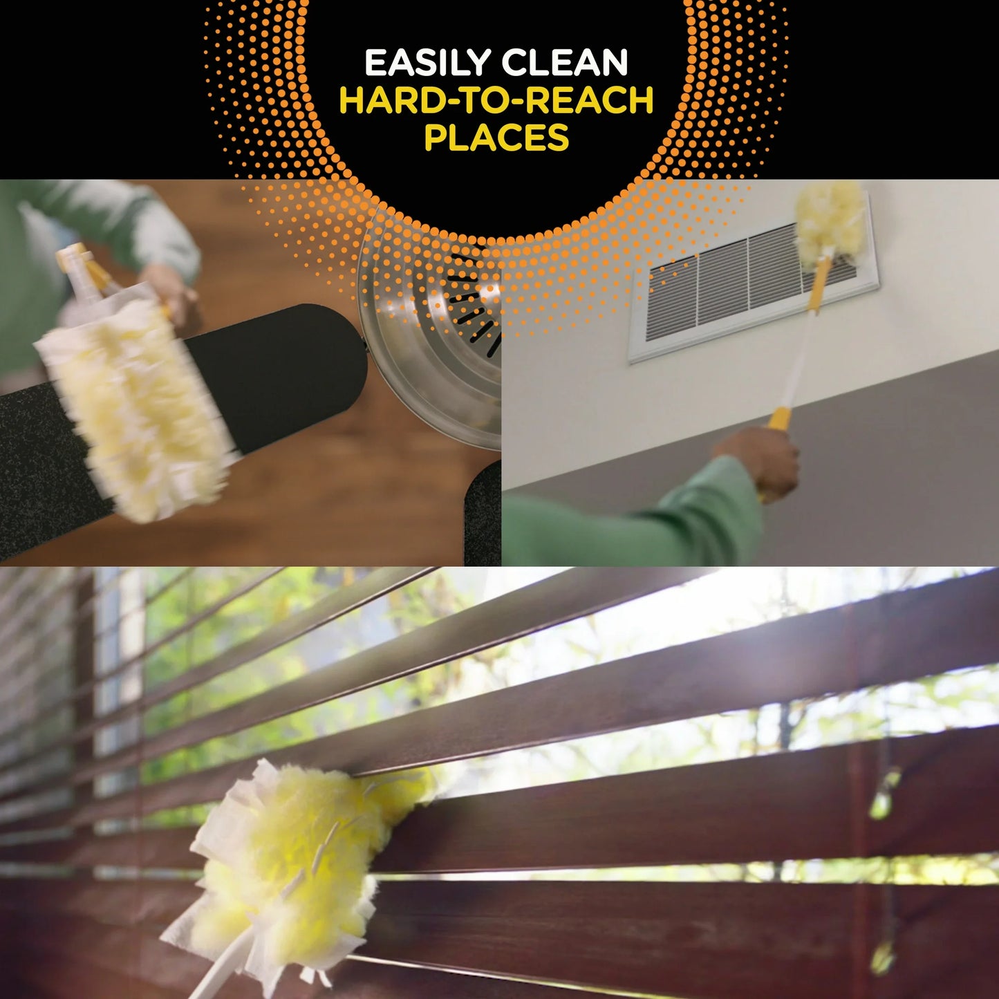 Swiffer Heavy Duty Dusters Refill, Dust Lock Fiber, Yellow, 6/Box