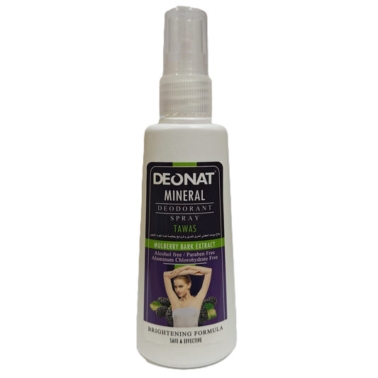 Deonat Mineral Deodorant Spray Tawas, Mulberry Bark Extract - 100 ml