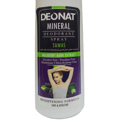 Deonat Mineral Deodorant Spray Tawas, Mulberry Bark Extract - 100 ml