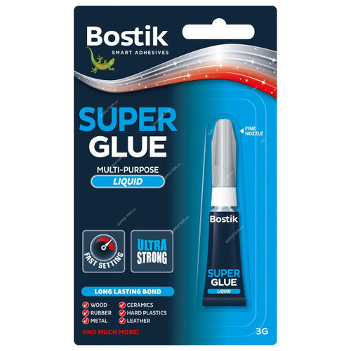 Bostik Multi-Purpose Super Glue Liquid, 30813340, 3gm