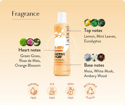 Lactacyd Baby Hair And Body Wash - Active Play, 250ml