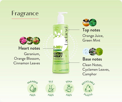 Lactacyd Baby Hair And Body Wash - Extra Milky, 250ml