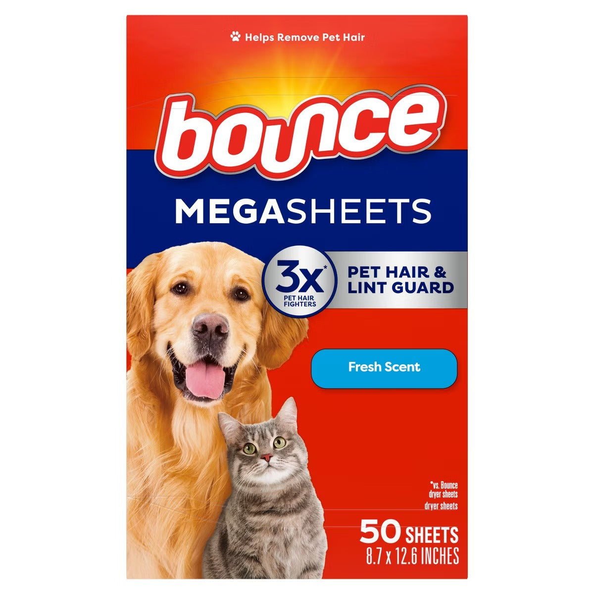 Bounce Pet Mega Dryer Sheet - 50ct