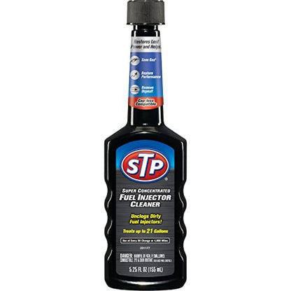 STP Super Concentrated Fuel, Bottled Injector Cleaner Unclogs Dirty Fuel Injectors, 5.25 Oz