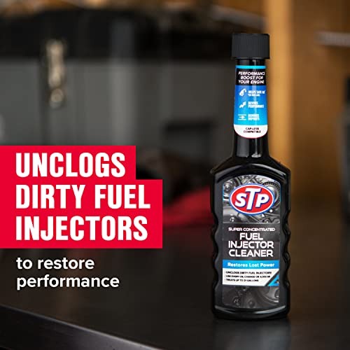 STP Super Concentrated Fuel, Bottled Injector Cleaner Unclogs Dirty Fuel Injectors, 5.25 Oz