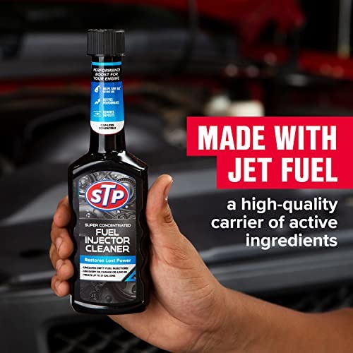 STP Super Concentrated Fuel, Bottled Injector Cleaner Unclogs Dirty Fuel Injectors, 5.25 Oz