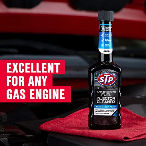STP Super Concentrated Fuel, Bottled Injector Cleaner Unclogs Dirty Fuel Injectors, 5.25 Oz