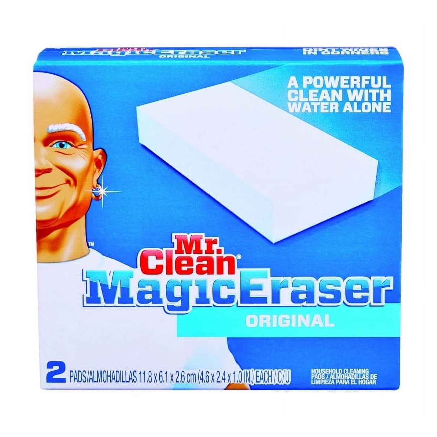 Mr. Clean Magic Eraser Original, Cleaning Pads with Durafoam, 2 Ct