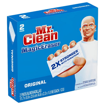 Mr. Clean Magic Eraser Original, Cleaning Pads with Durafoam, 2 Ct
