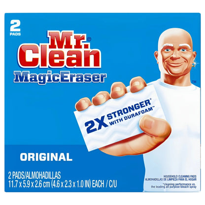 Mr. Clean Magic Eraser Original, Cleaning Pads with Durafoam, 2 Ct