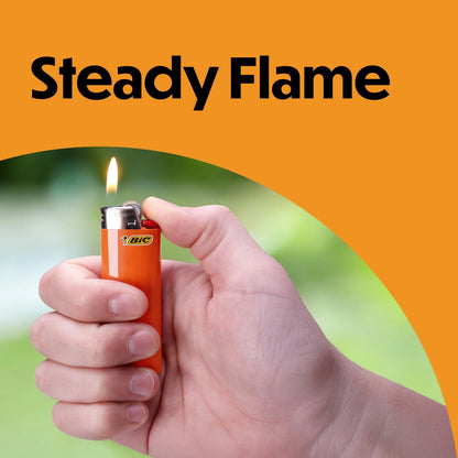 BIC Classic Maxi Pocket Lighters, Assorted Colors, 50-Count Tray