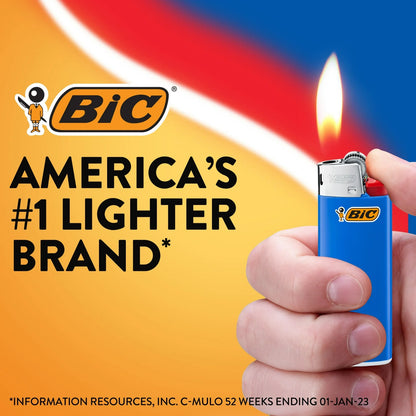 BIC Mini Pocket Lighter, Assorted Colors, 50-Count Tray