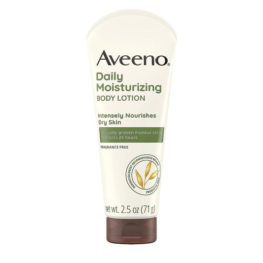Aveeno Daily Moisturizing Body Lotion with Oat for Dry Skin, 2.5 fl oz