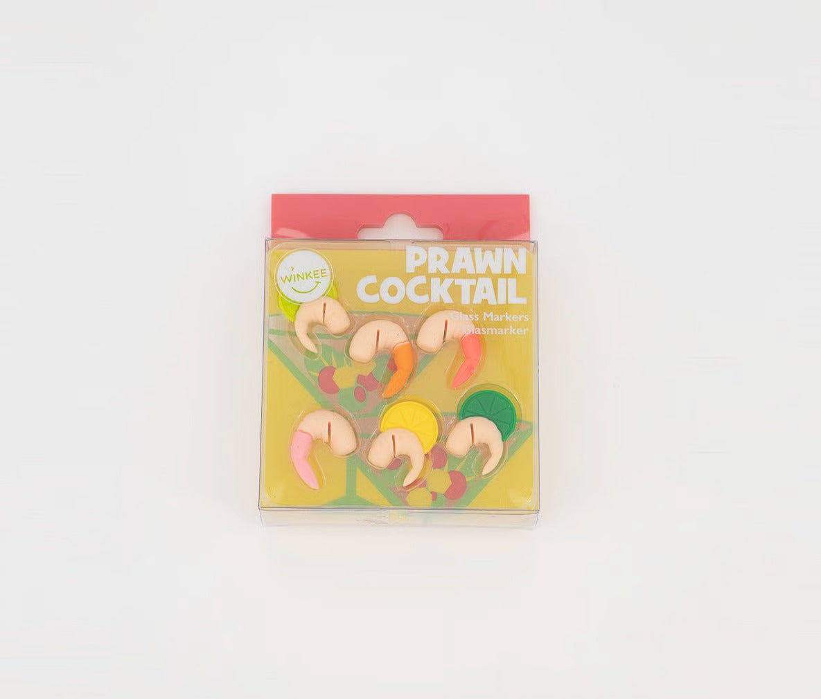 Winkee Prawn Cocktail Glass Markers 6pcs, Orange Combo
