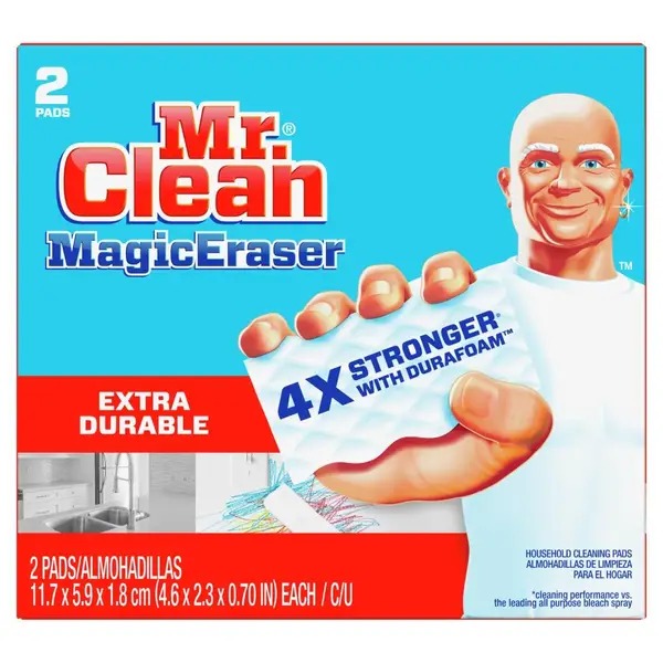 Mr. Clean Magic Eraser Sponge, All Purpose Cleaner, Extra Durable, 4 Pads