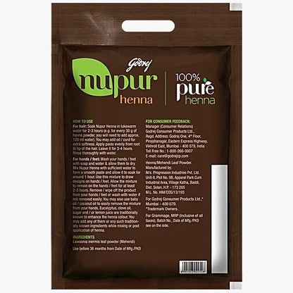 Godrej Nupur 100% Pure Henna/Mehendi, 500 g