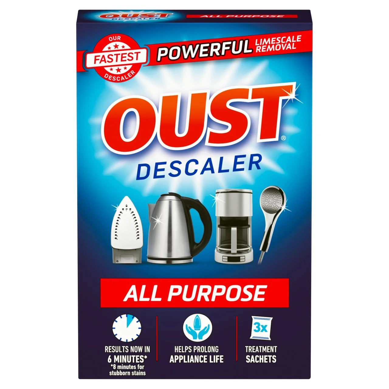 Oust All Purpose Descaler Sachets 3x25ml