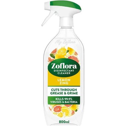 Zoflora Disinfectant Cleaner Spray Lemon Zing 800ml