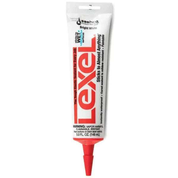 Lexel White Caulk, Squeeze Tube, Flexible And Durable Sealant 5 Ounce