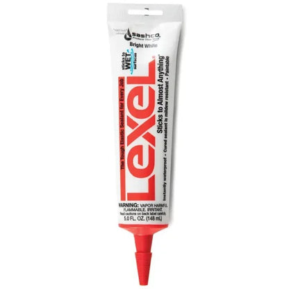 Lexel White Caulk, Squeeze Tube, Flexible And Durable Sealant 5 Ounce