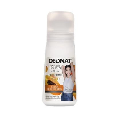 Deonat Papaya Mineral Deodorant Roll On 65ml