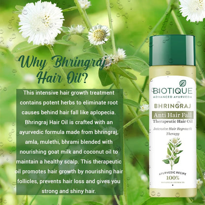 Bhringraj anti hair fall therapeutic hair oil 120 ml