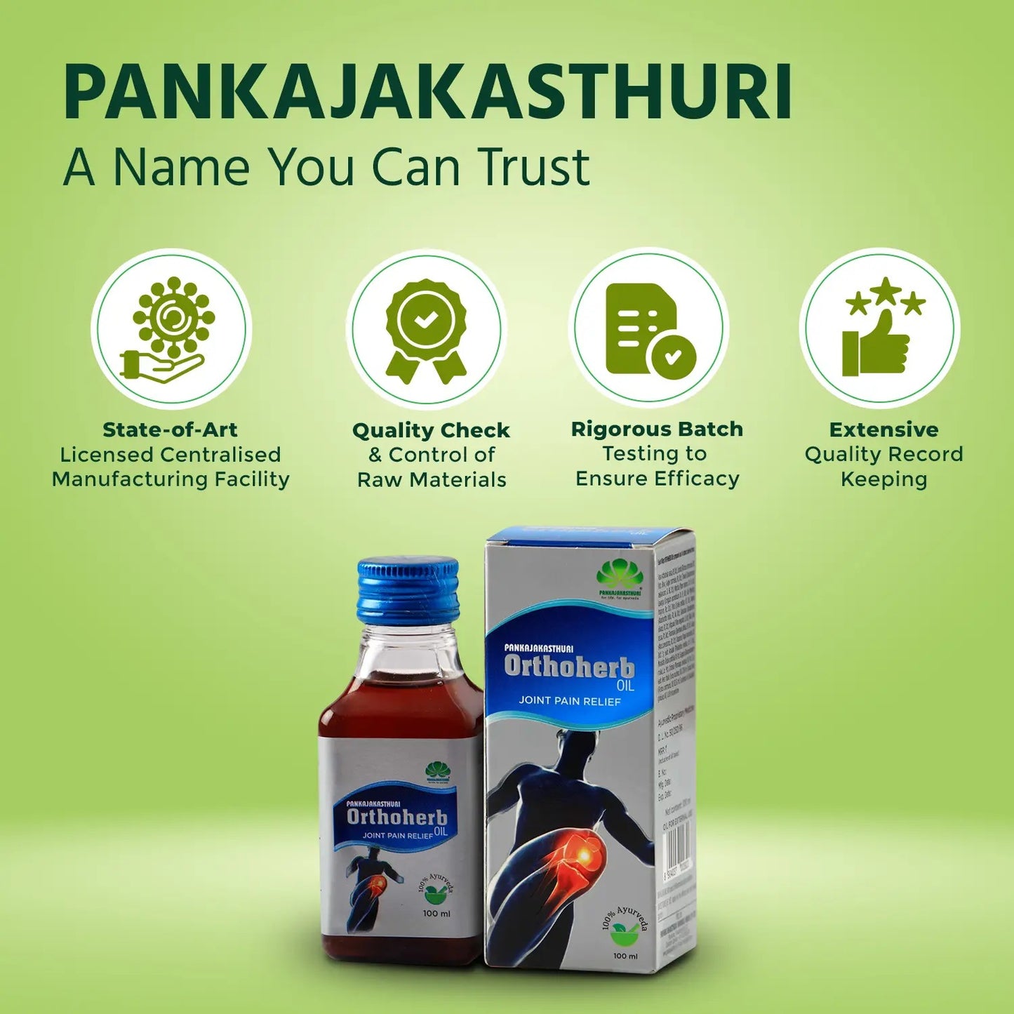 Pankajakasthuri Orthoherb Oil 100 ml