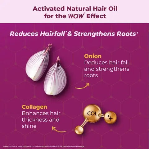 WOW Onion Anti-Hairfall Oil With Collagen 200 ml