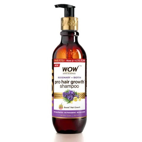 WOW Rosemary With Biotin Shampoo for Hair Growth 250 ml