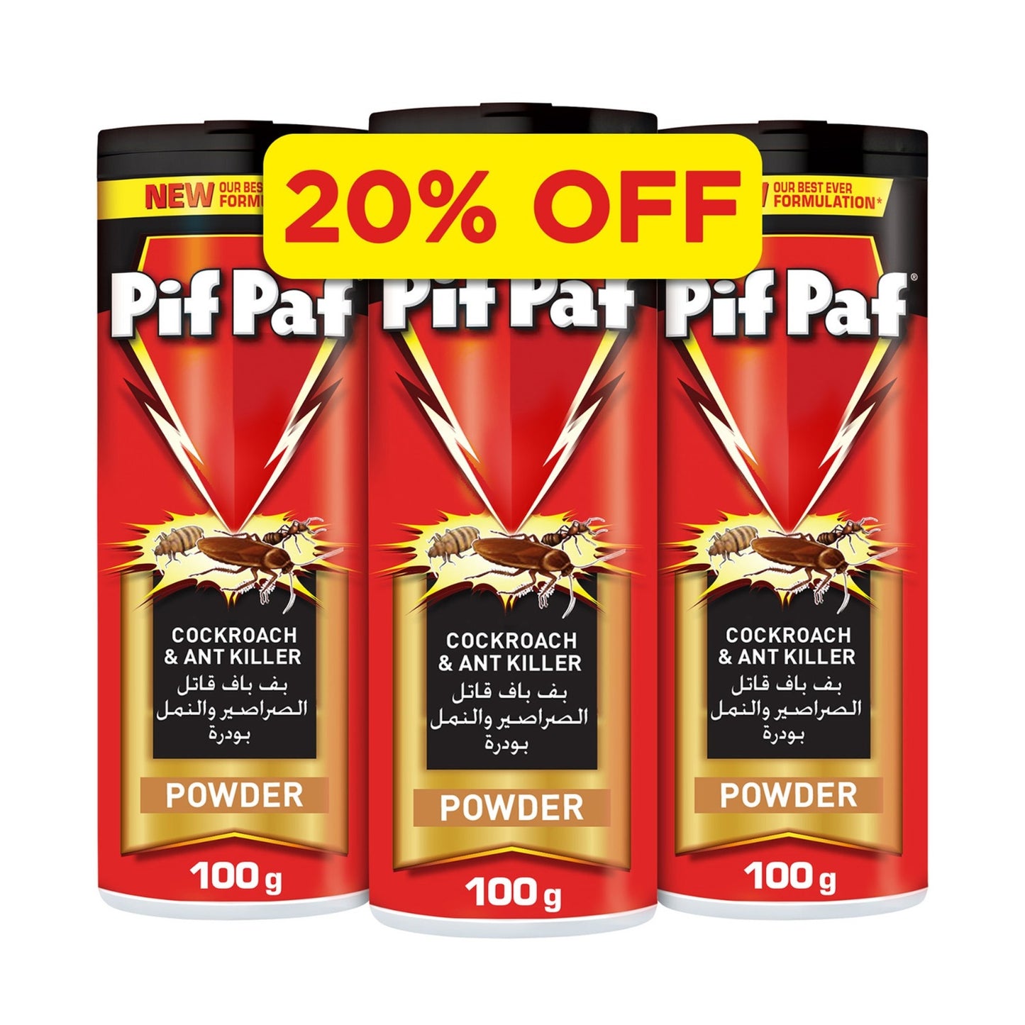 Pif Paf Cockroach & Ant Killer Powder 3 x 100 g