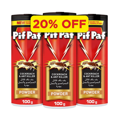 Pif Paf Cockroach & Ant Killer Powder 3 x 100 g